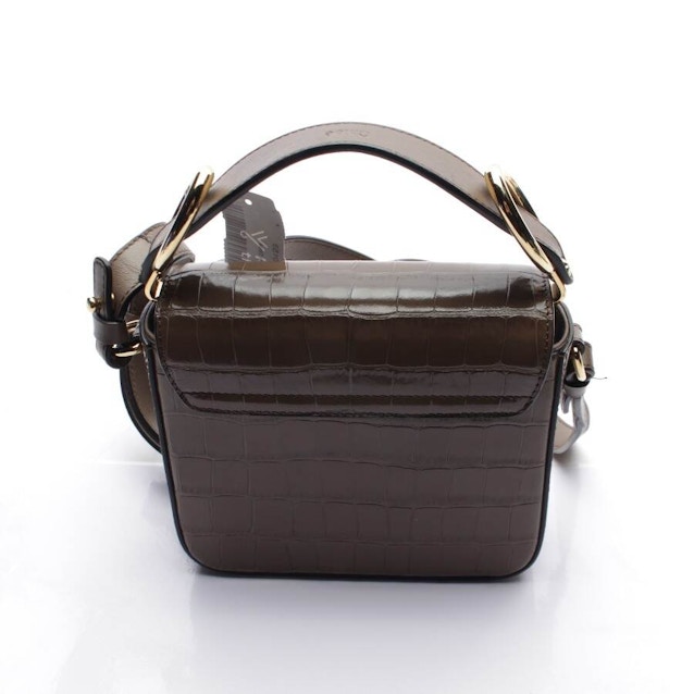 Croc-Embossed Mini C Handbag Dark Brown | Vite EnVogue