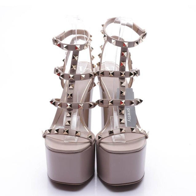 Rockstud Heeled Sandals EUR 37 Light Pink | Vite EnVogue