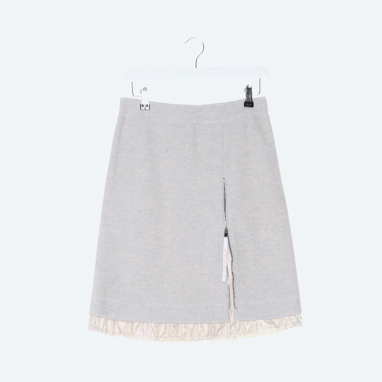 Image 1 of Wool Skirt 36 Light Gray in color Gray | Vite EnVogue
