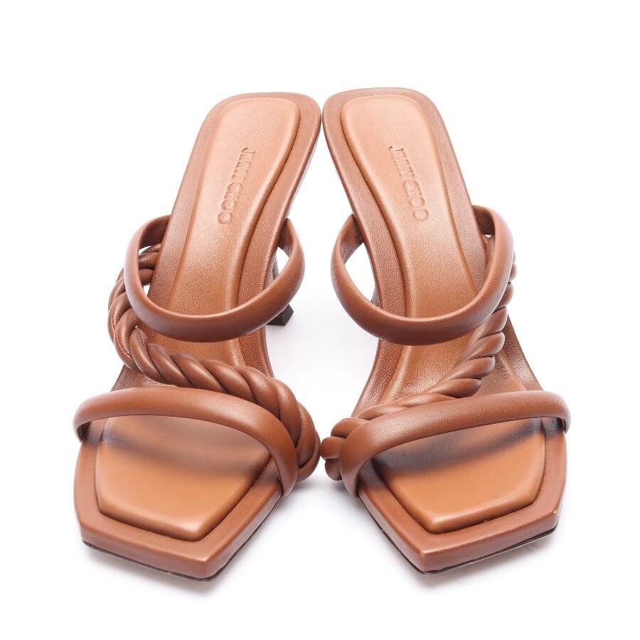 Image 2 of Heeled Sandals EUR 40.5 Dark Brown in color Brown | Vite EnVogue