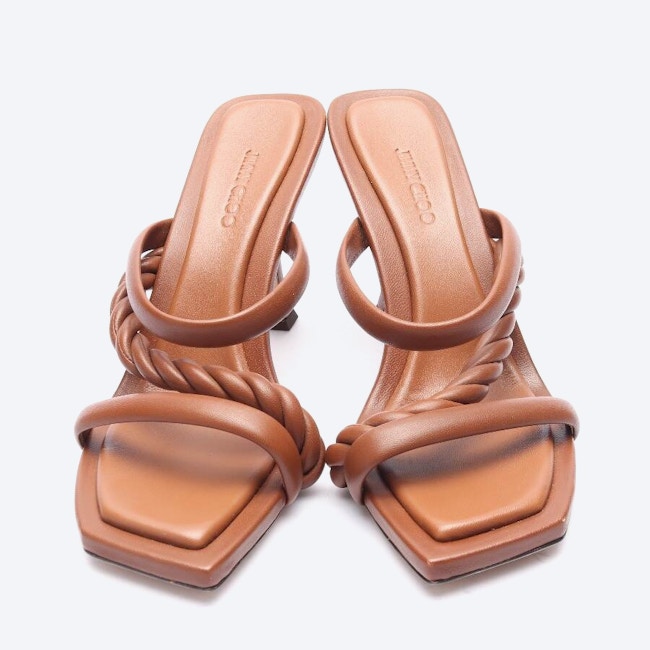 Image 2 of Heeled Sandals EUR 40.5 Dark Brown in color Brown | Vite EnVogue