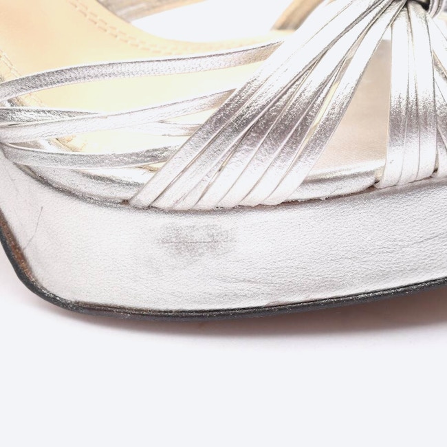 Image 5 of Heeled Sandals EUR 37 Silver in color Metallic | Vite EnVogue