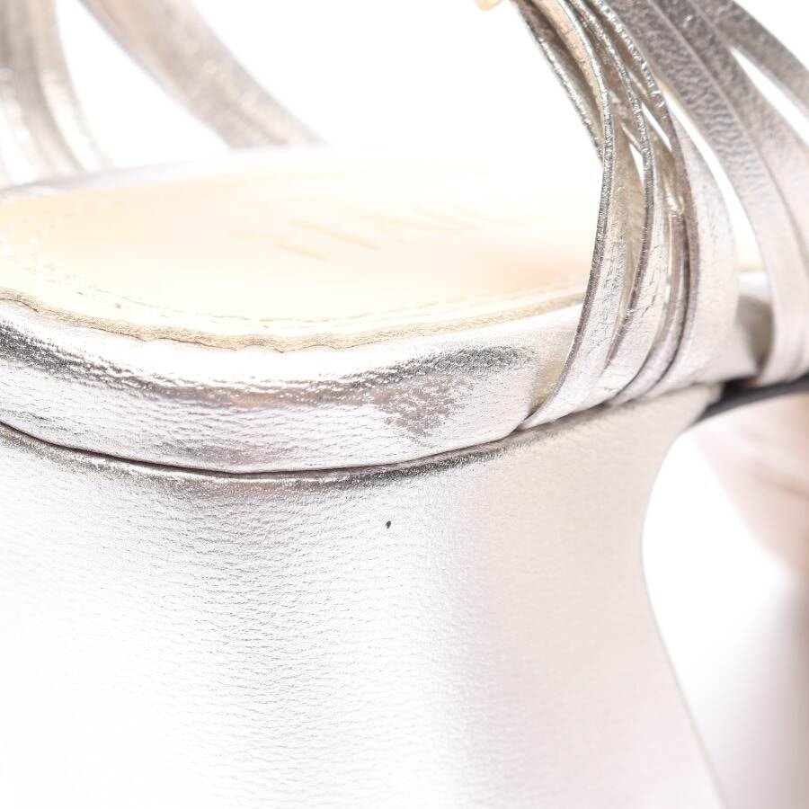 Image 7 of Heeled Sandals EUR 37 Silver in color Metallic | Vite EnVogue