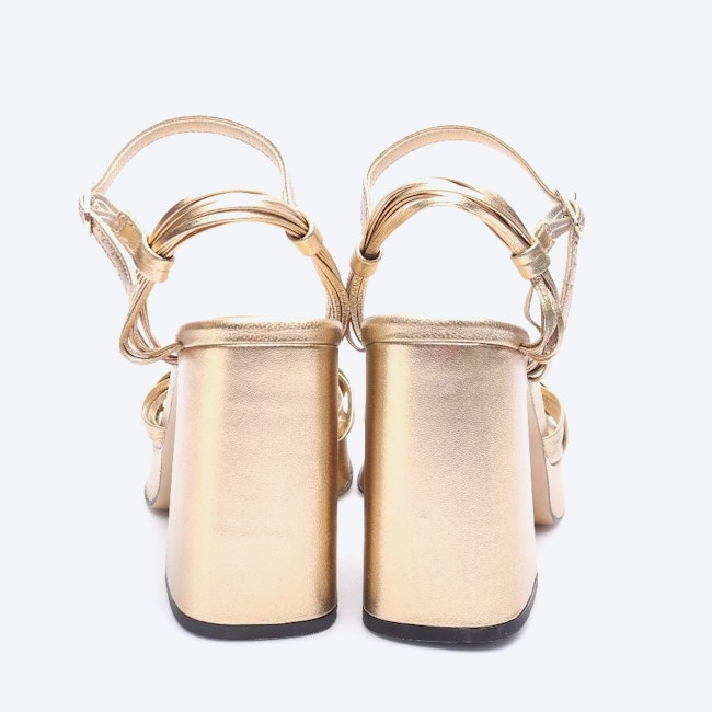 Image 3 of Heeled Sandals EUR 37 Gold in color Metallic | Vite EnVogue