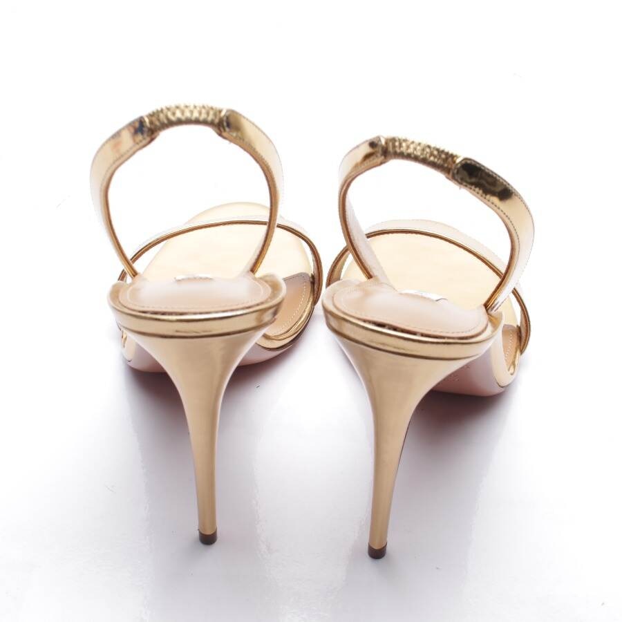 Image 3 of Heeled Sandals EUR 40.5 Gold in color Metallic | Vite EnVogue