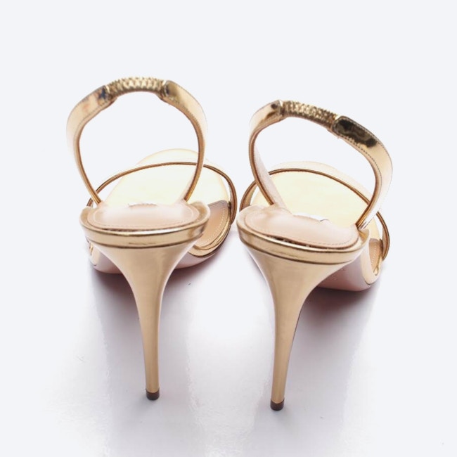 Image 3 of Heeled Sandals EUR 40.5 Gold in color Metallic | Vite EnVogue