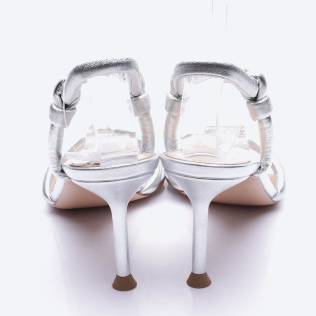 Image 3 of Heeled Sandals EUR 38.5 Silver in color Metallic | Vite EnVogue