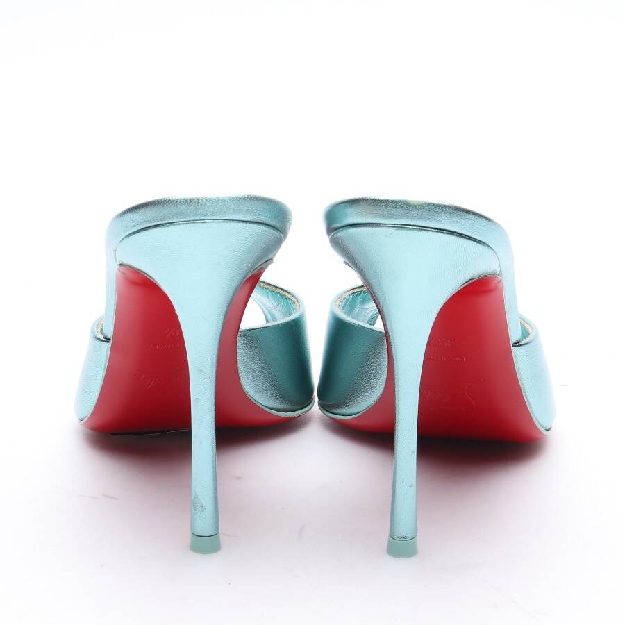 Image 3 of Heeled Sandals EUR 39.5 Turquoise in color Blue | Vite EnVogue
