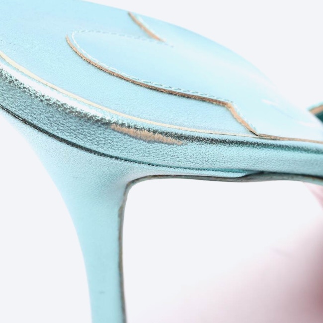 Image 7 of Heeled Sandals EUR 39.5 Turquoise in color Blue | Vite EnVogue