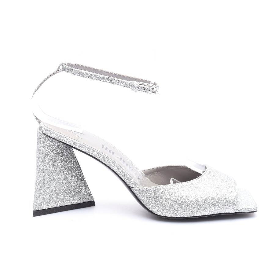 Image 1 of Heeled Sandals EUR 40.5 Silver in color Metallic | Vite EnVogue