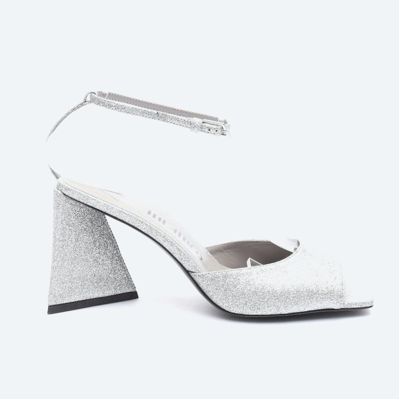 Image 1 of Heeled Sandals EUR 40.5 Silver in color Metallic | Vite EnVogue