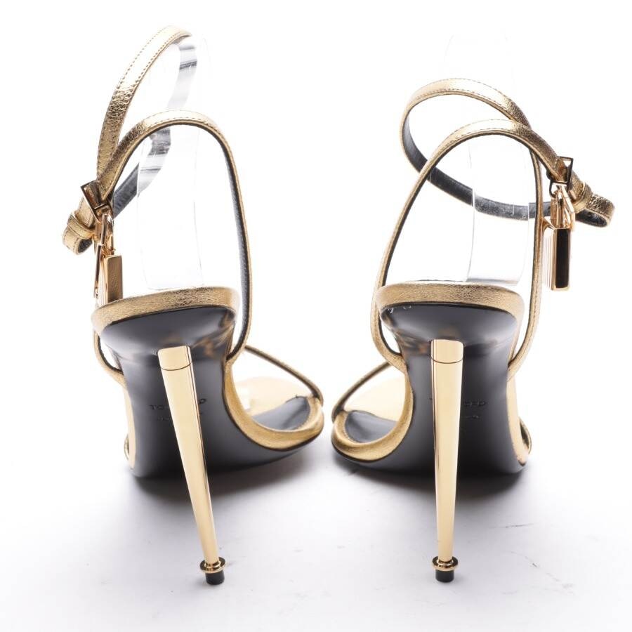 Image 3 of Heeled Sandals EUR 39 Gold in color Metallic | Vite EnVogue