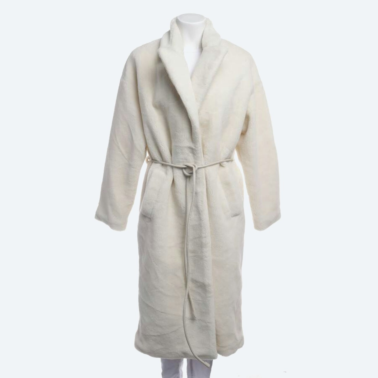 Image 1 of Winter Coat M Beige in color White | Vite EnVogue