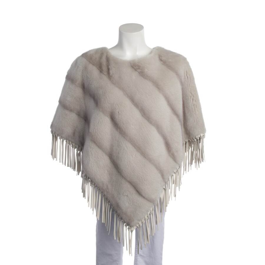 Image 1 of Fur Poncho 38 Beige in color White | Vite EnVogue