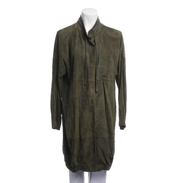 Image 1 of Leather Coat 40 Green | Vite EnVogue