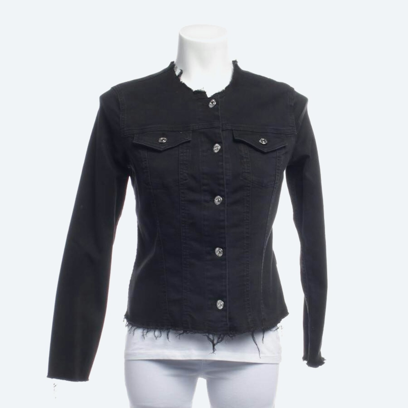 Image 1 of Jeans Jacket S Black in color Black | Vite EnVogue