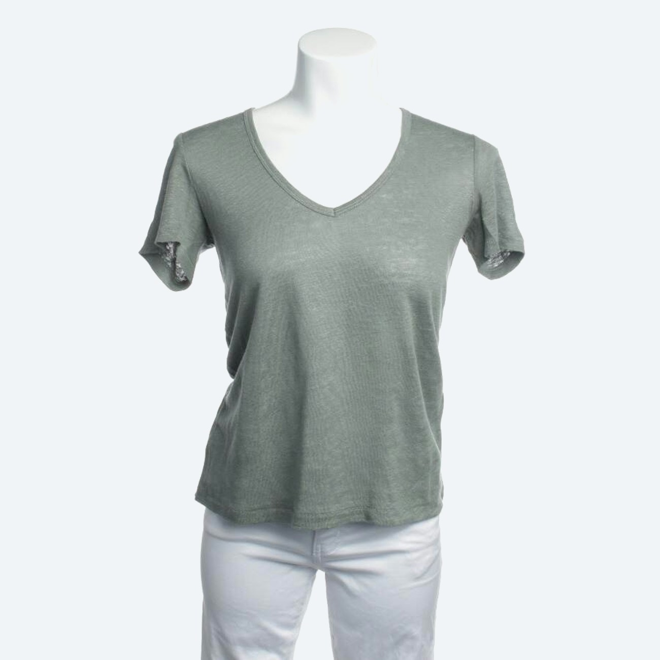 Image 1 of Linen Shirt XS Dark Green in color Green | Vite EnVogue