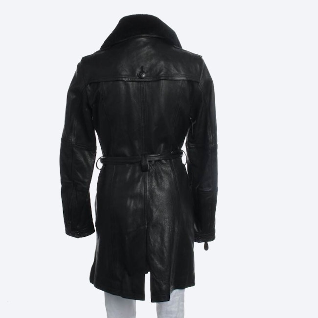 Image 2 of Leather Coat 38 Black in color Black | Vite EnVogue