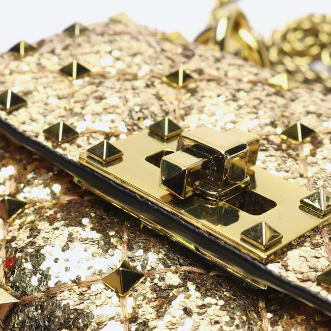 Image 6 of Rockstud Evening Bag Gold in color Metallic | Vite EnVogue