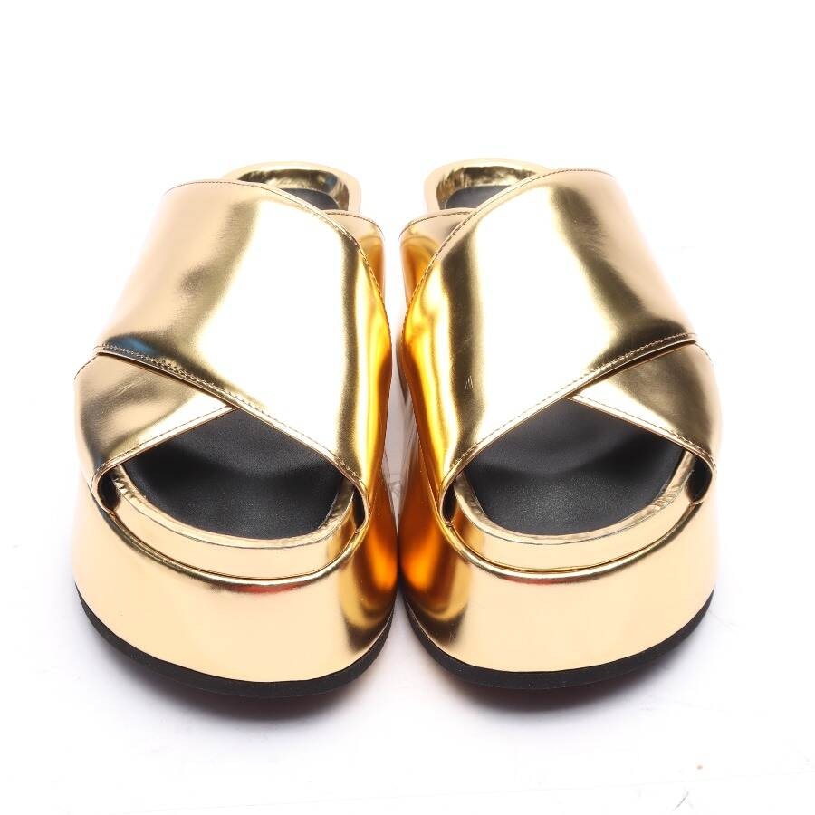 Image 2 of Platform Sandals EUR 36 Gold in color Metallic | Vite EnVogue