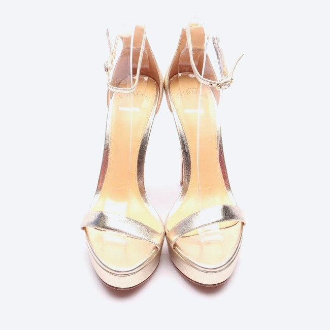 Image 2 of Heeled Sandals EUR 37.5 Gold in color Metallic | Vite EnVogue
