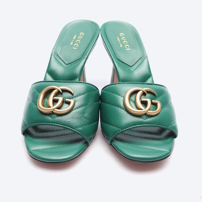 Image 2 of Heeled Sandals EUR 35.5 Dark Green in color Green | Vite EnVogue