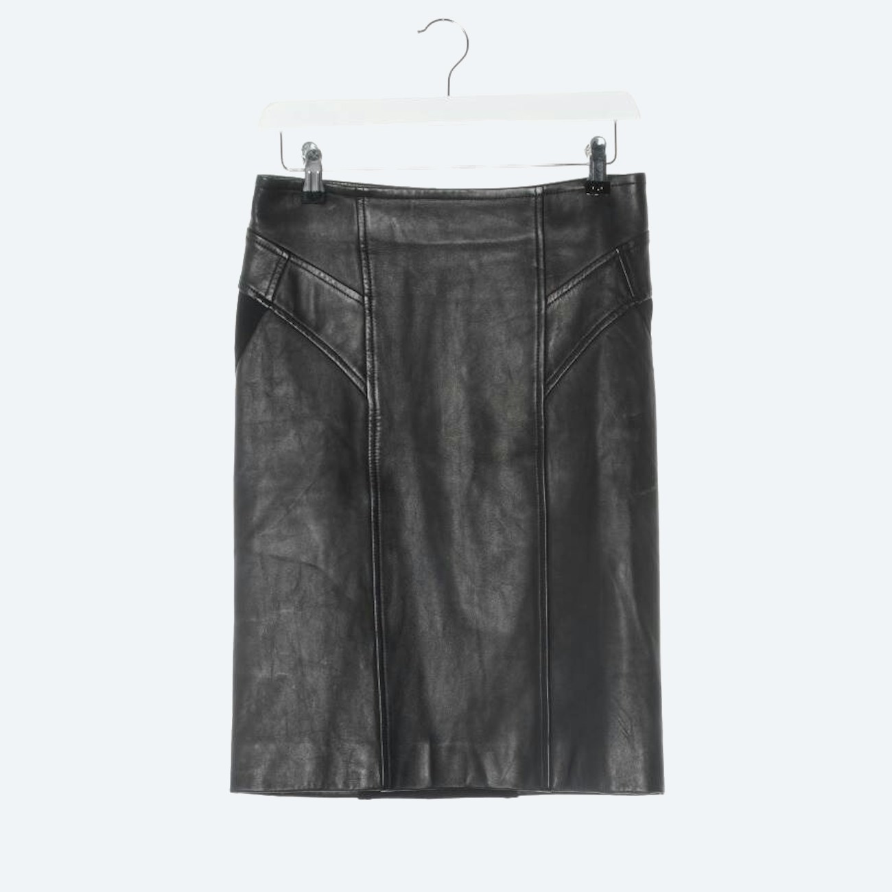 Image 1 of Leather Skirt 34 Dark Brown in color Brown | Vite EnVogue