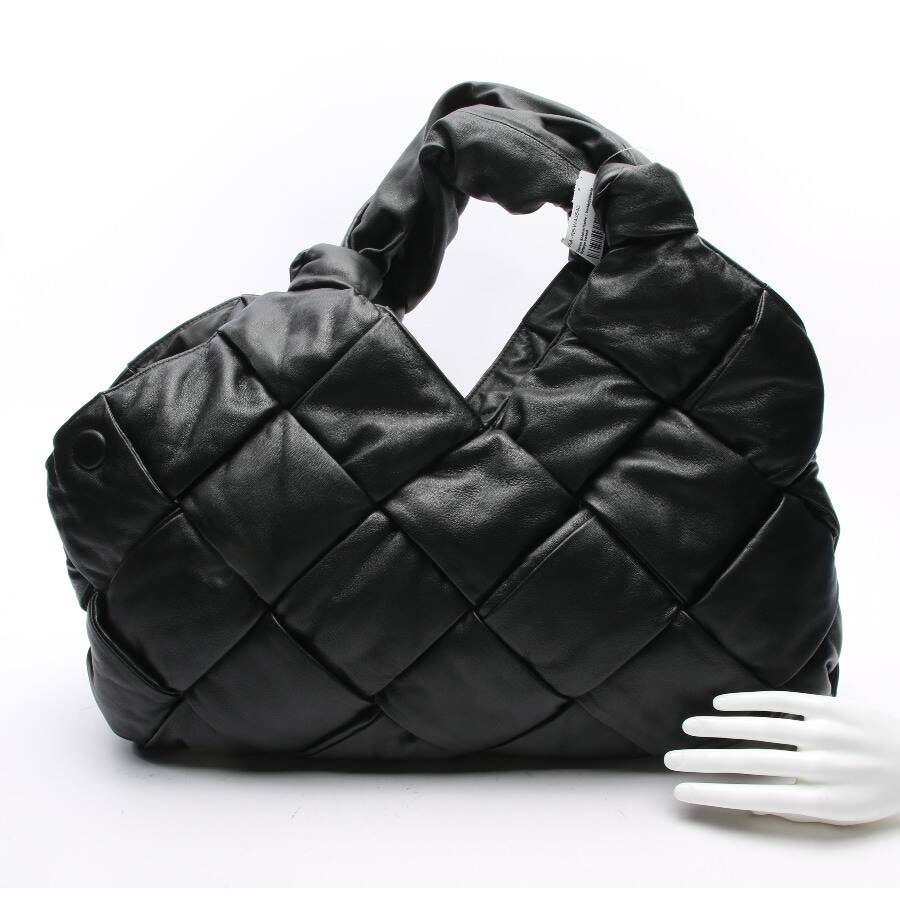 Image 4 of Padded Intrecciato Shoulder Bag Black in color Black | Vite EnVogue