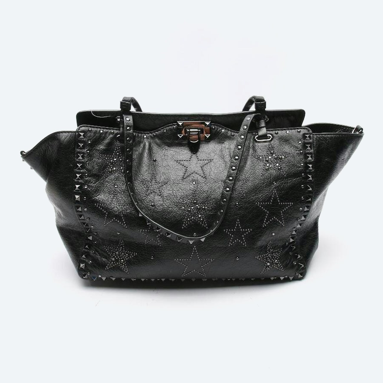 Image 1 of Rockstud Shopper Black in color Black | Vite EnVogue