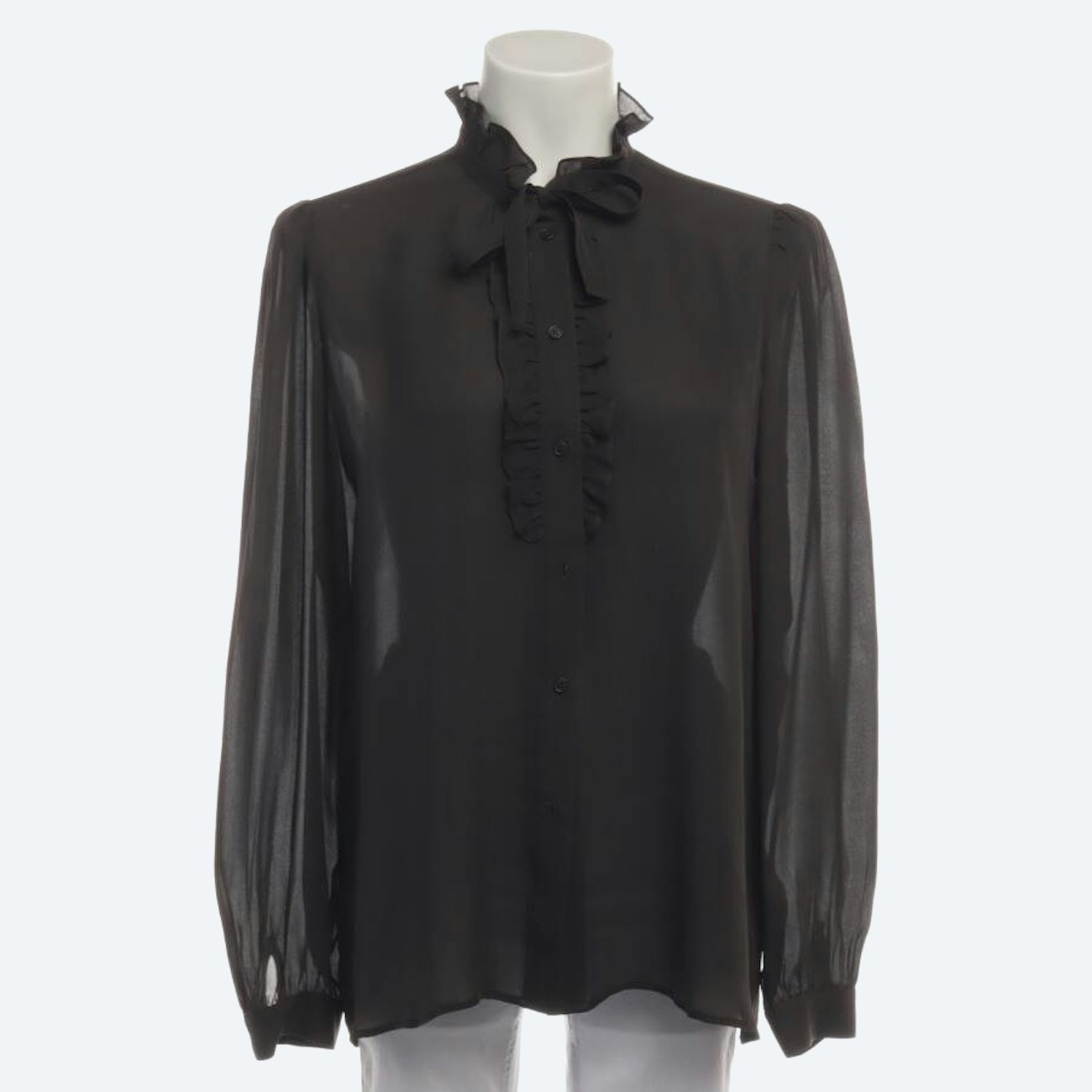Image 1 of Silk Shirt L Black in color Black | Vite EnVogue