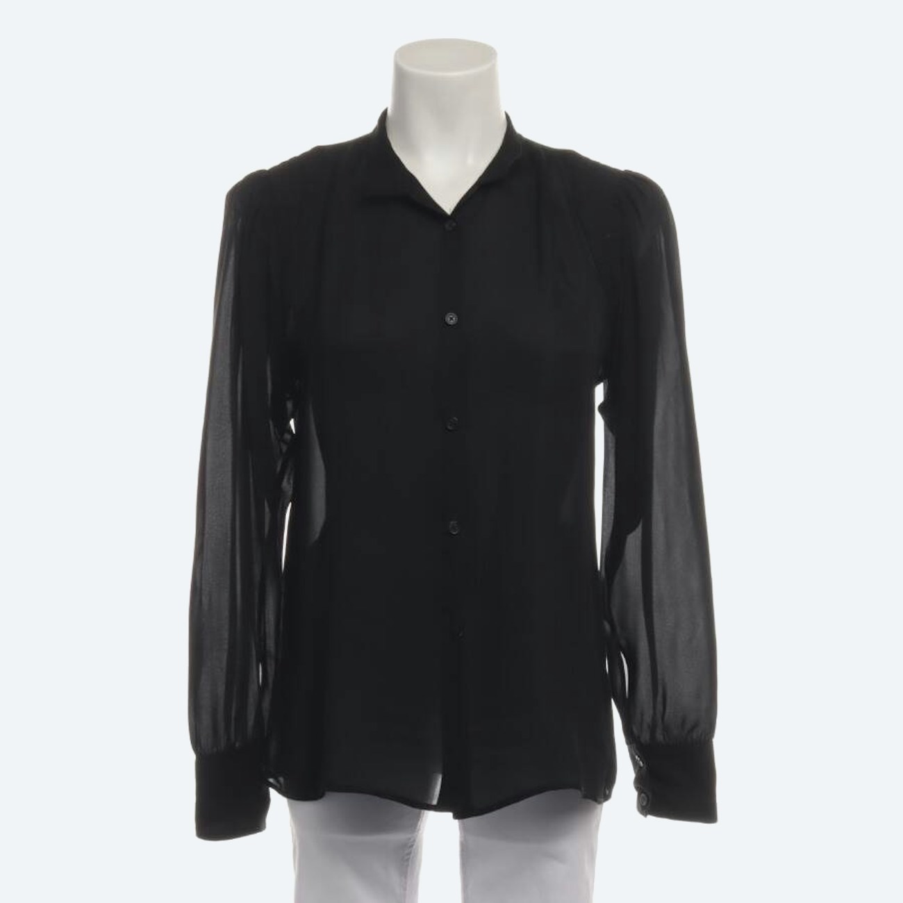 Image 1 of Silk Shirt S Black in color Black | Vite EnVogue