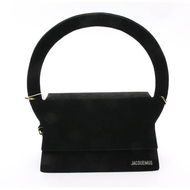 Image 1 of Le Sac Rond Suede Handbag Black | Vite EnVogue
