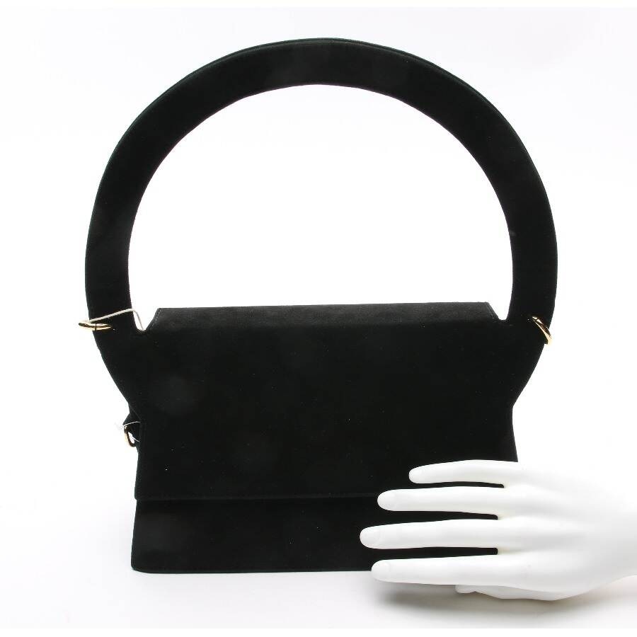 Image 4 of Le Sac Rond Suede Handbag Black in color Black | Vite EnVogue