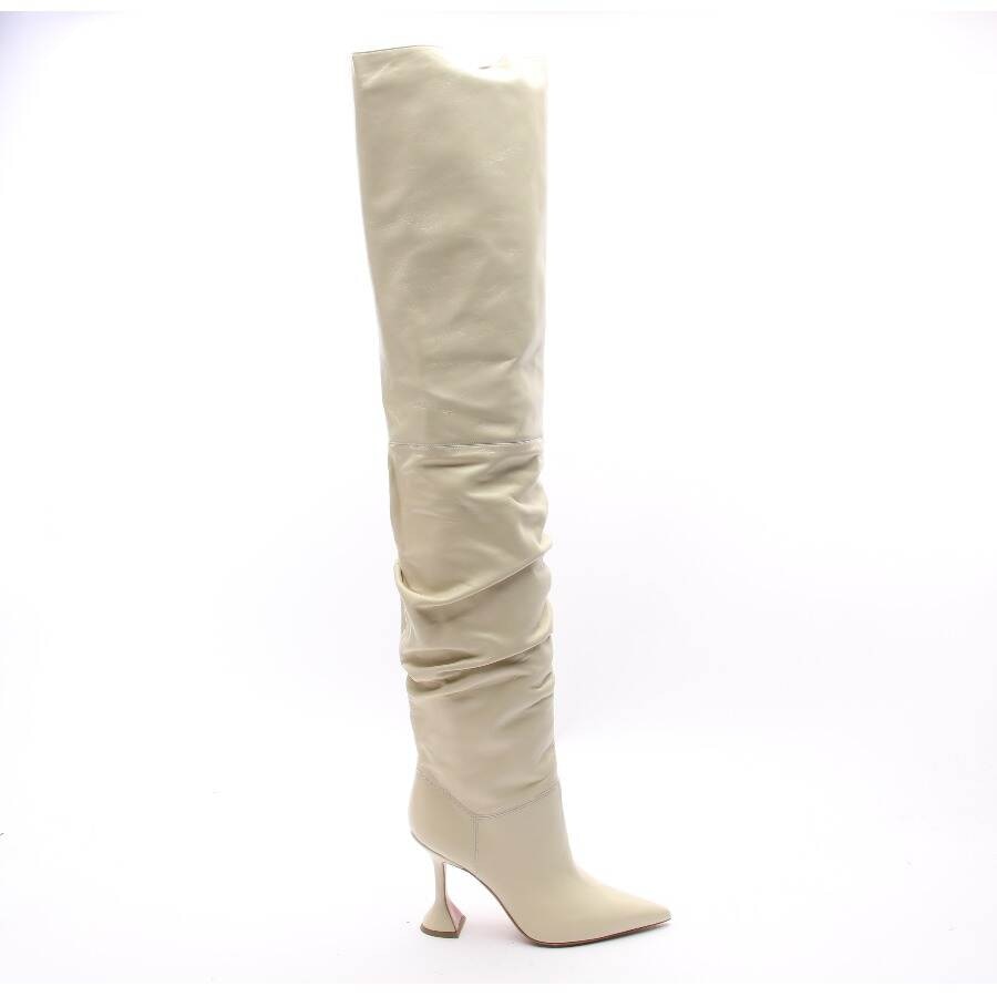 Image 1 of Overknee Boots EUR 37 Beige in color White | Vite EnVogue