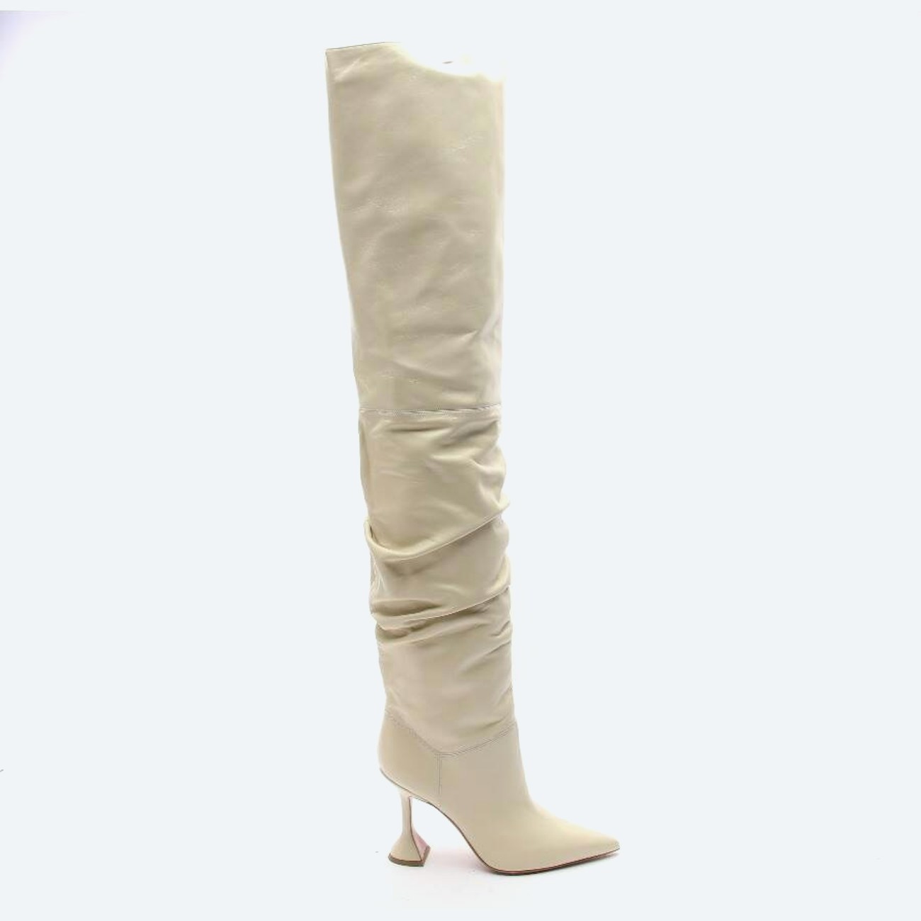 Image 1 of Overknee Boots EUR 37 Beige in color White | Vite EnVogue