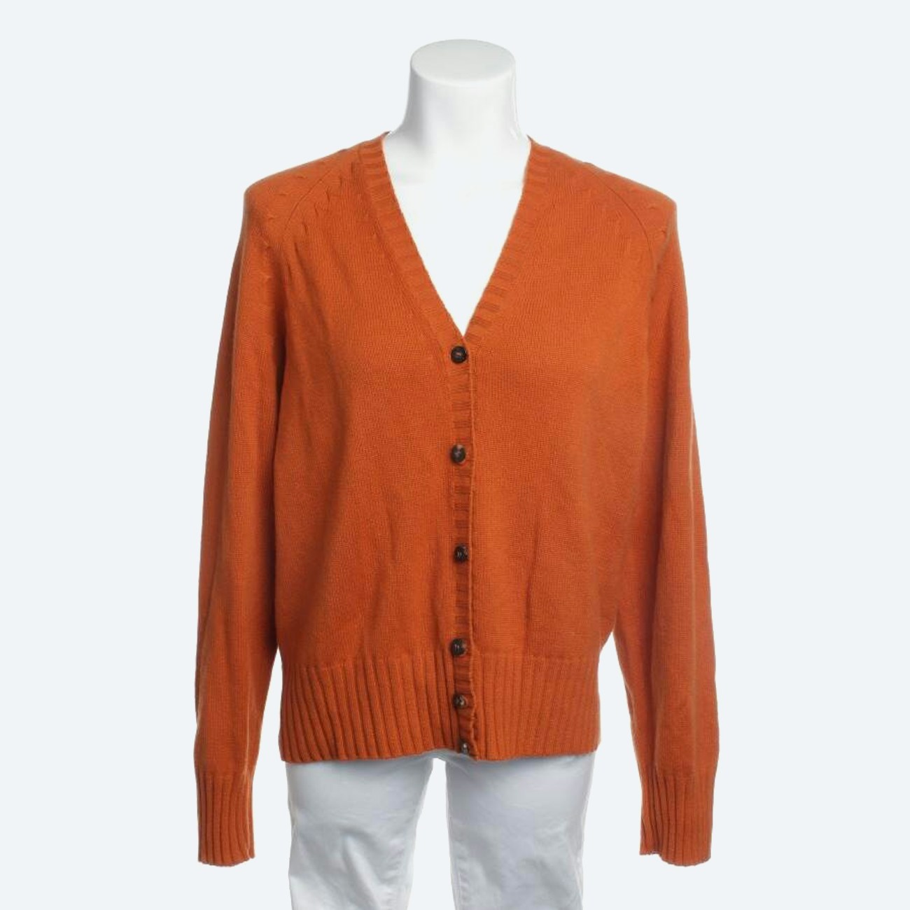 Image 1 of Cashmere Cardigan XL Orange in color Orange | Vite EnVogue