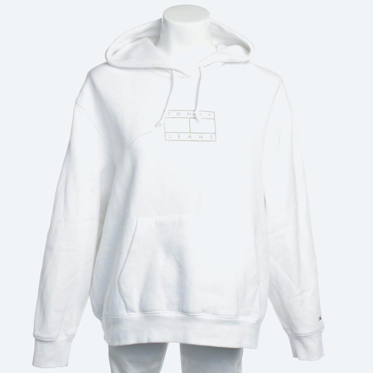 Image 1 of Hooded Sweatshirt L White in color White | Vite EnVogue