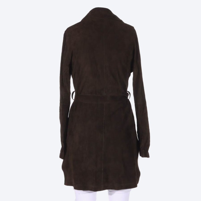 Image 2 of Leather Coat 34 Dark Brown in color Brown | Vite EnVogue