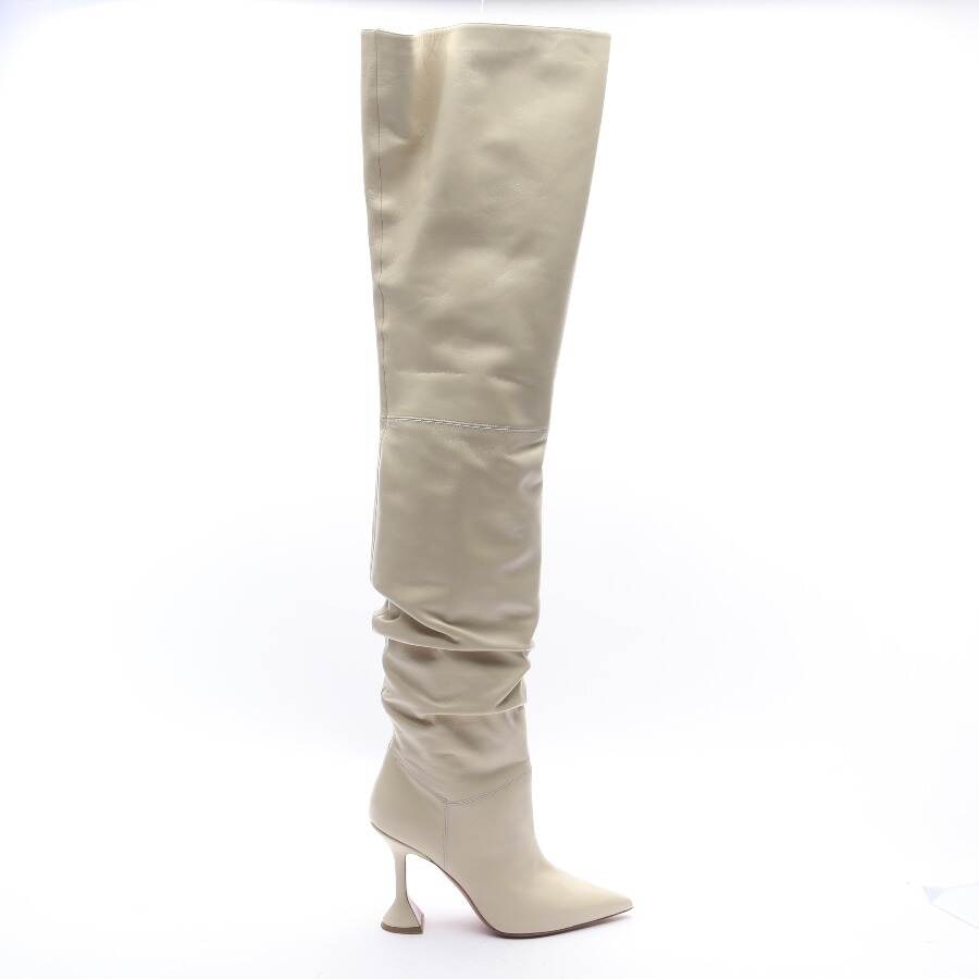 Image 1 of Overknee Boots EUR 40.5 Beige in color White | Vite EnVogue