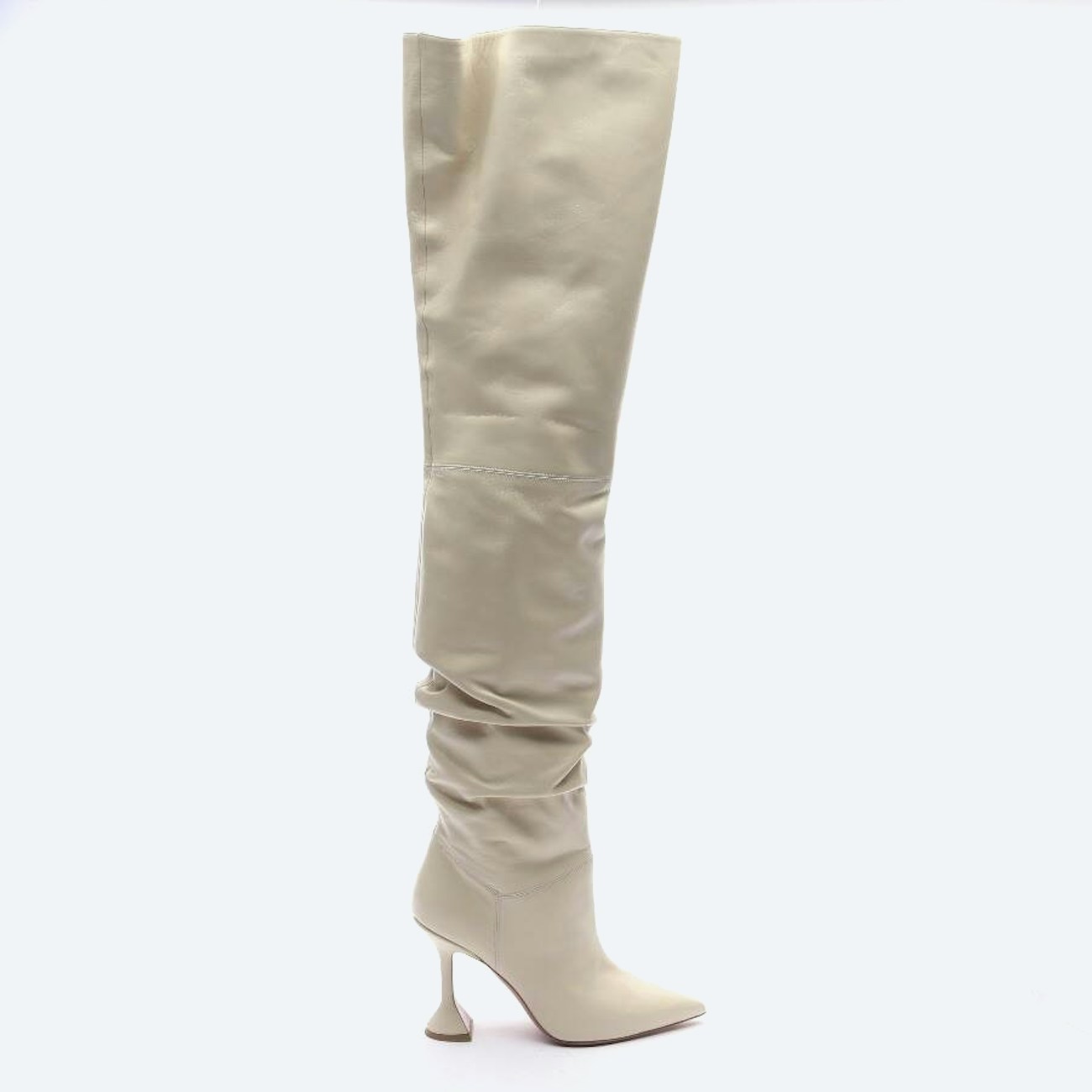 Image 1 of Overknee Boots EUR 40.5 Beige in color White | Vite EnVogue