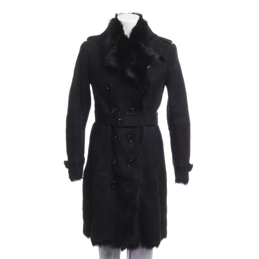 Image 1 of Leather Coat 34 Black in color Black | Vite EnVogue