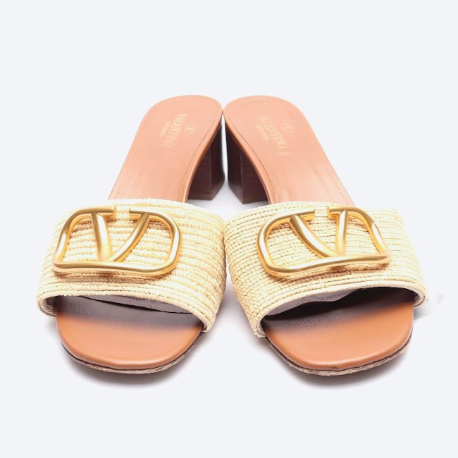Image 2 of V-Logo Heeled Sandals EUR 40 Light Brown in color Brown | Vite EnVogue
