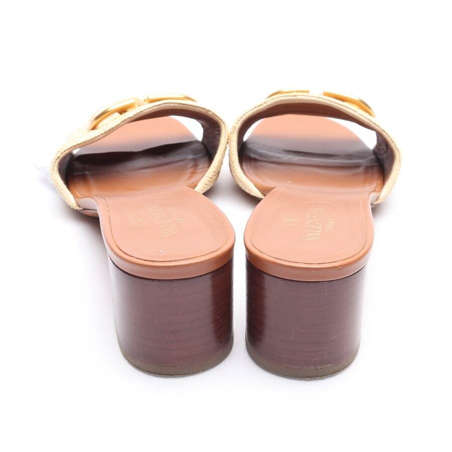 Image 3 of V-Logo Heeled Sandals EUR 40 Light Brown in color Brown | Vite EnVogue