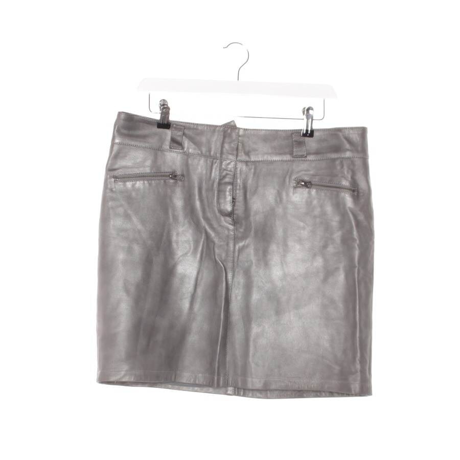 Image 1 of Leather Skirt 42 Gray in color Gray | Vite EnVogue