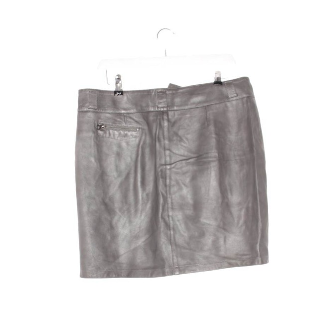 Leather Skirt 42 Gray | Vite EnVogue