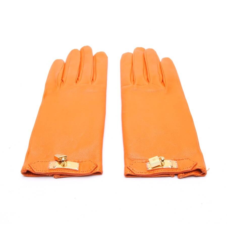 Bild 1 von Lederhandschuhe Dunkelorange in Farbe Orange | Vite EnVogue