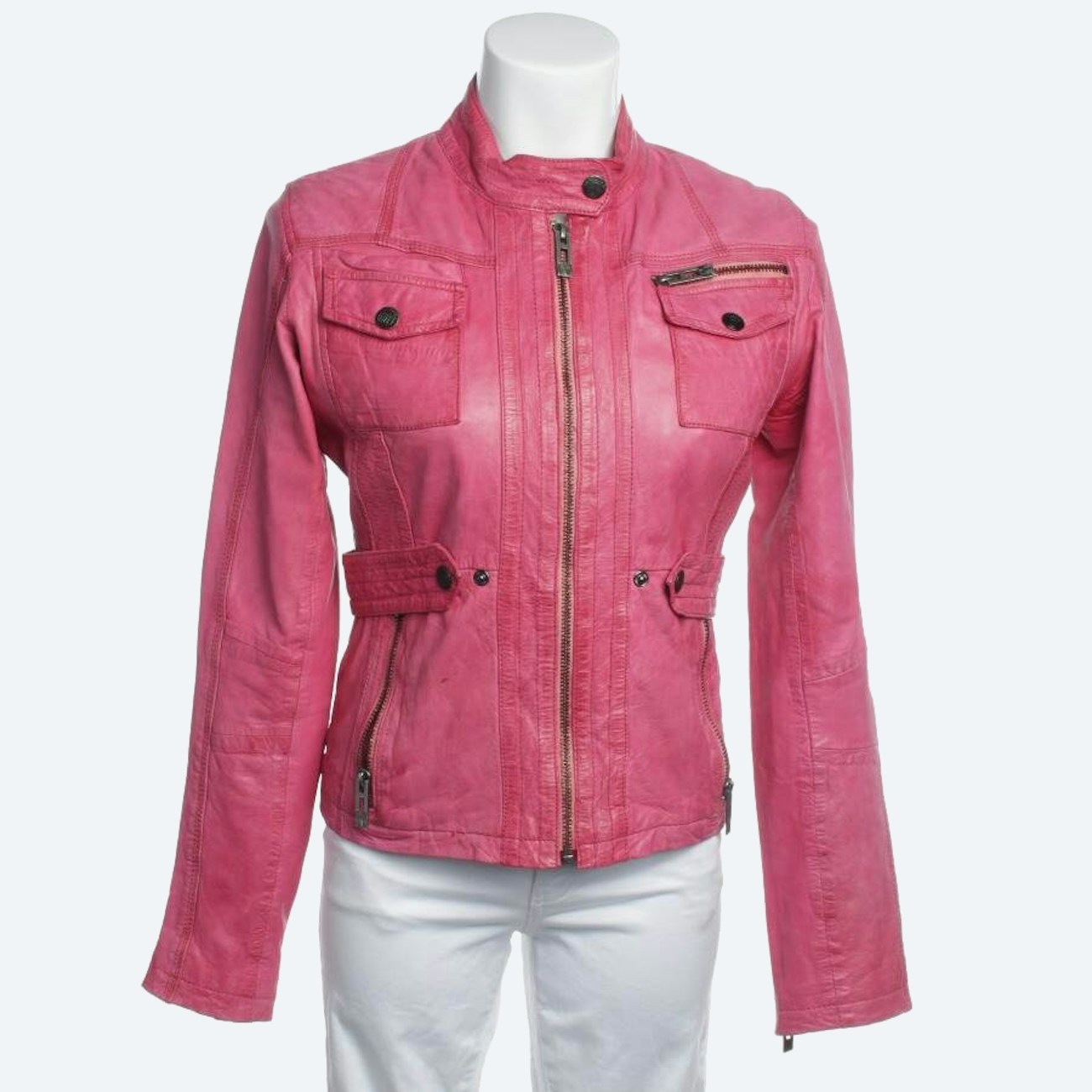 Image 1 of LeatherJacket S Pink in color Pink | Vite EnVogue
