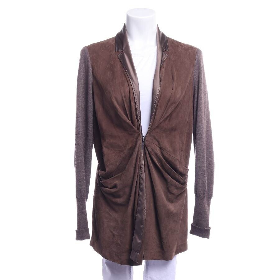 Image 1 of Leather Coat 2XL Brown in color Brown | Vite EnVogue
