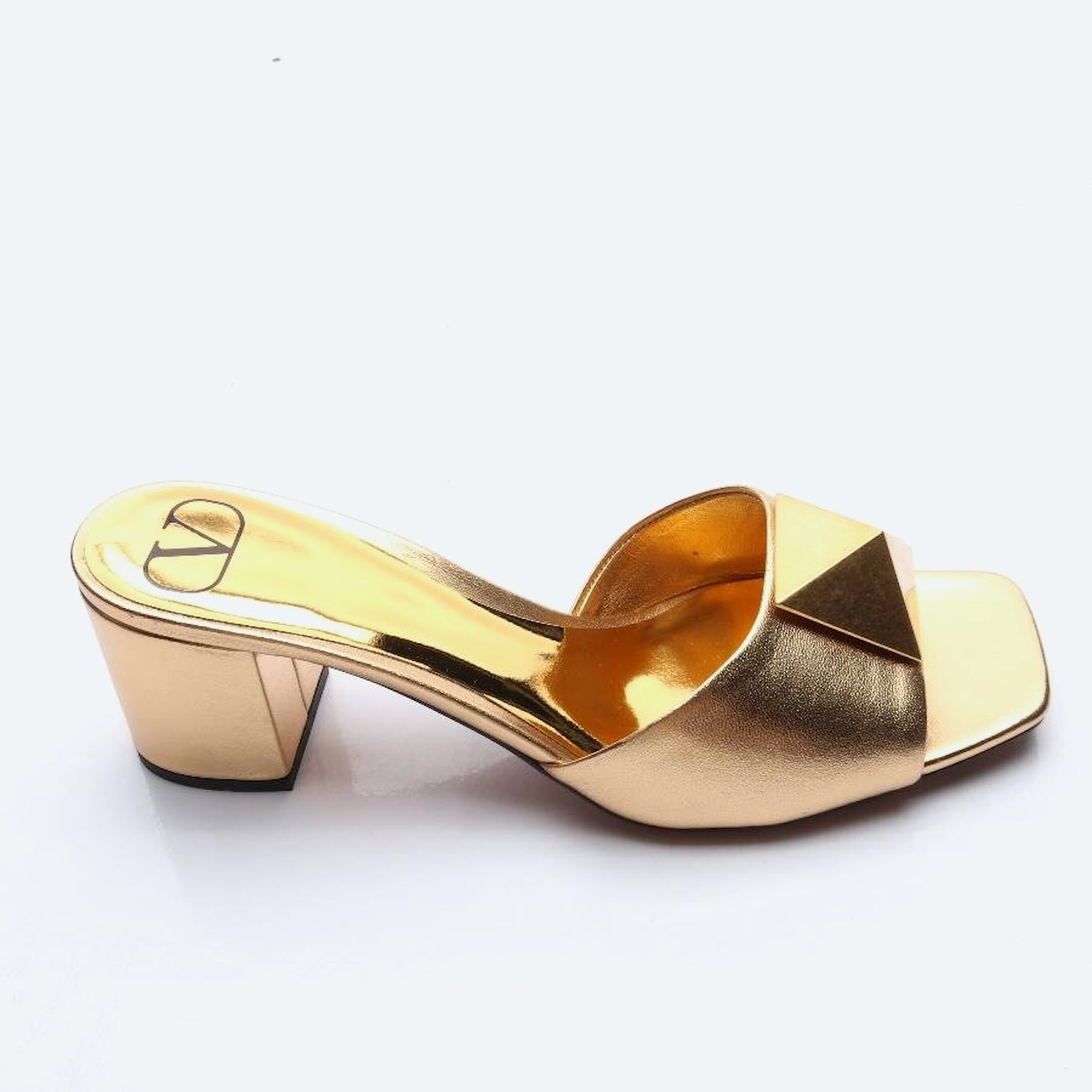 Image 1 of One Stud Heeled Sandals EUR 38.5 Gold in color Metallic | Vite EnVogue