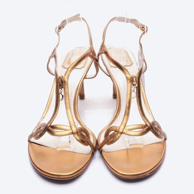 Image 2 of Heeled Sandals EUR 42 Gold in color Metallic | Vite EnVogue
